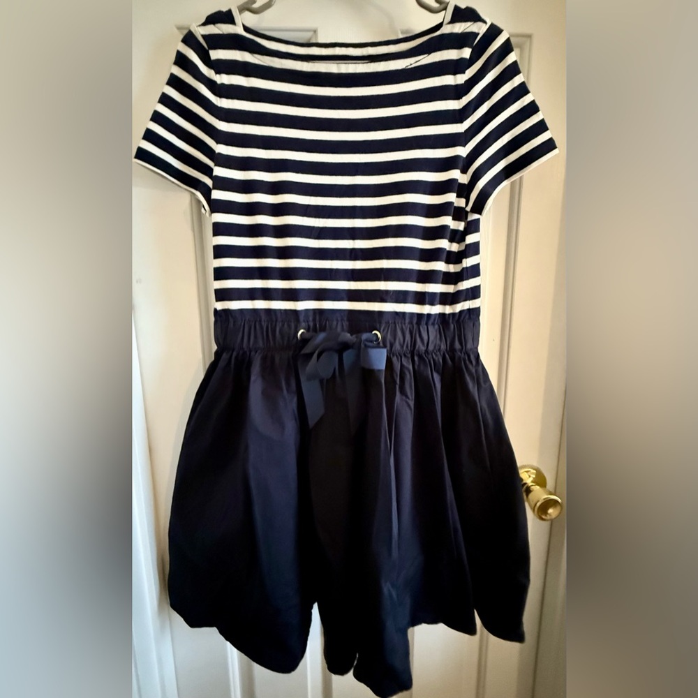 Navy and White Kate Spade Striped Dress